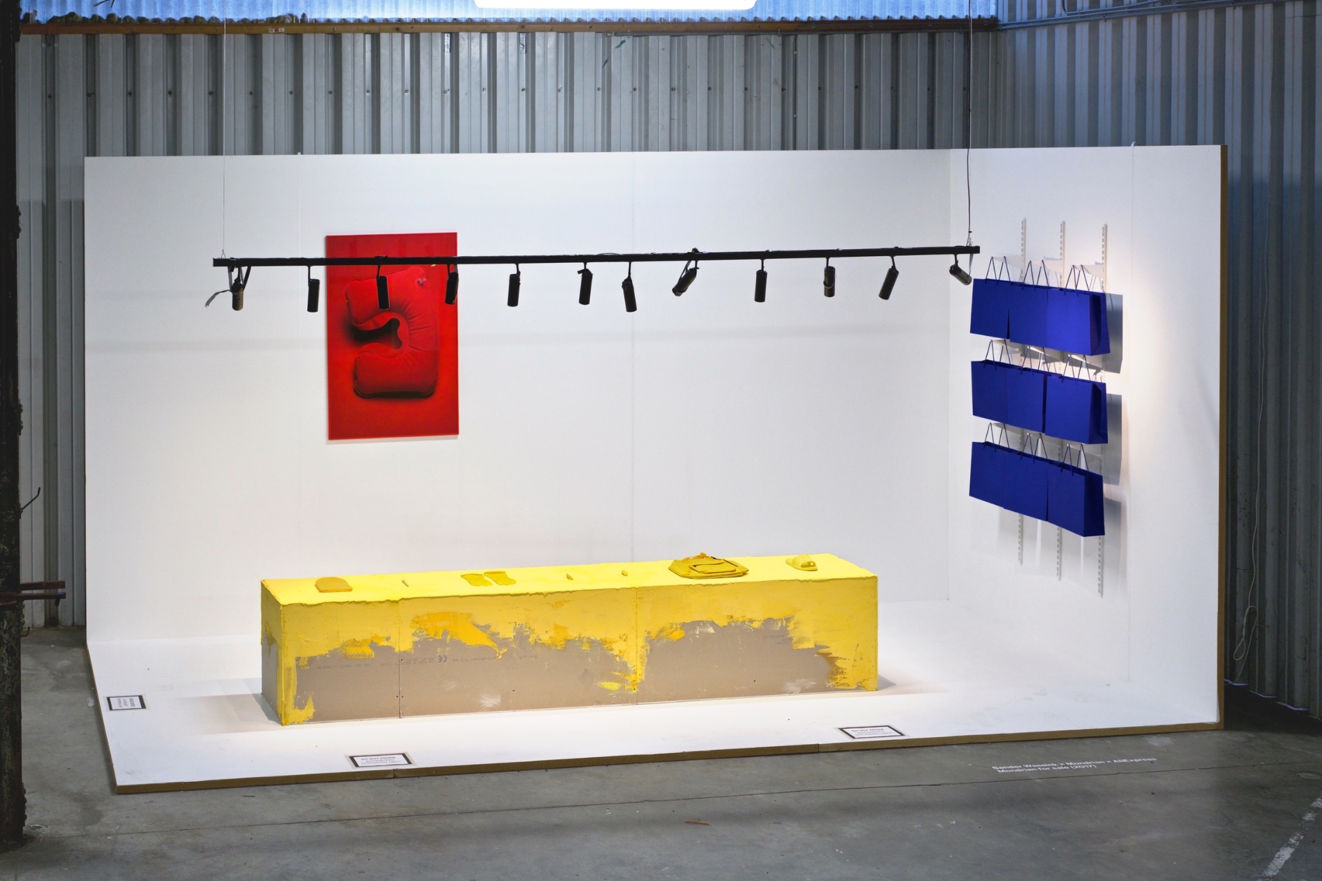 Mondrian for Sale — 2017 — Installation for the Stijl Year, showing and selling AliExpress products in a shop fully produced in China. — Den Haag — by Sander Wassink — photo Sander Wassink